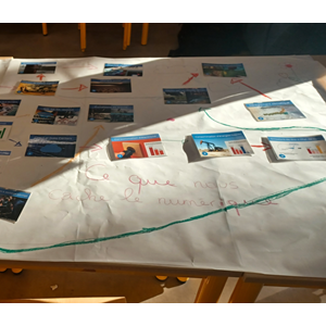 La fresque d'un autre groupe : « Ce que nous cache le numérique »