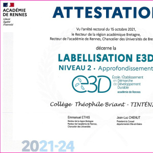 Label E3D Niveau 2